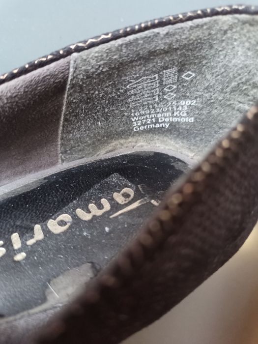 Туфлі- балетки ортопедичні, чорні. Tamaris. 41(26,5)