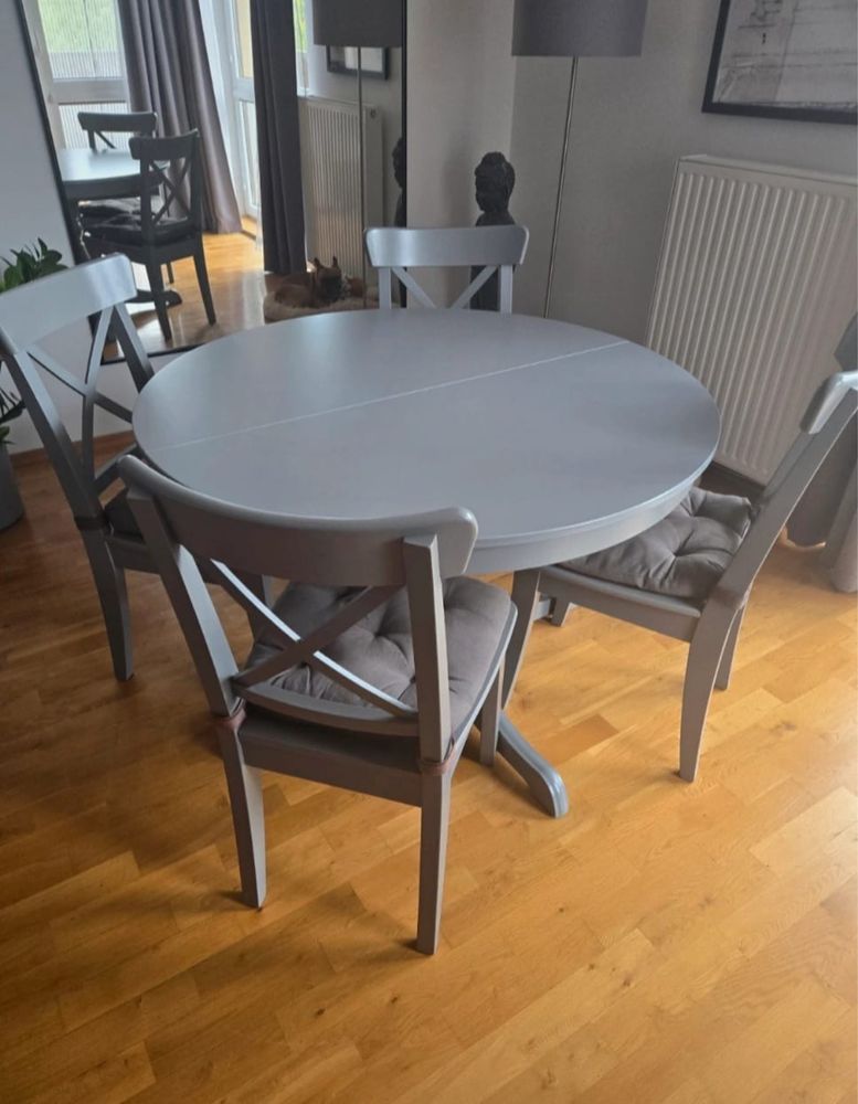 Stół + 4 krzesła Ingatorp Ikea
