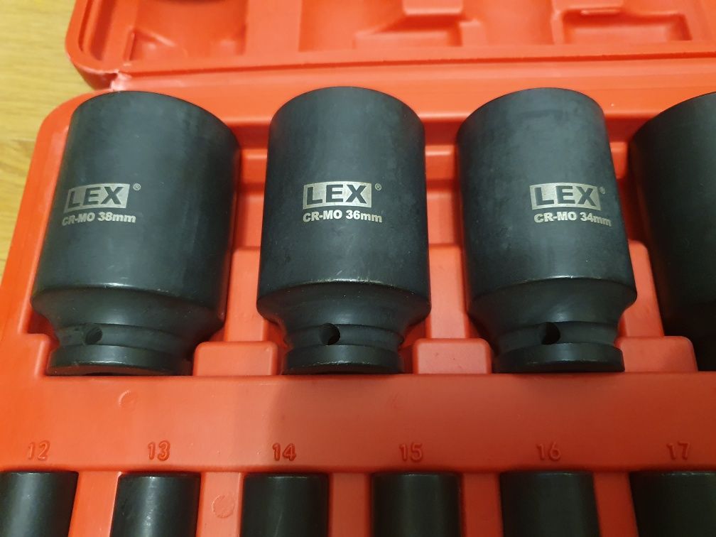 Набор головок ударных LEX LXIS20E : 1/2" 10-38мм Головки 20 шт