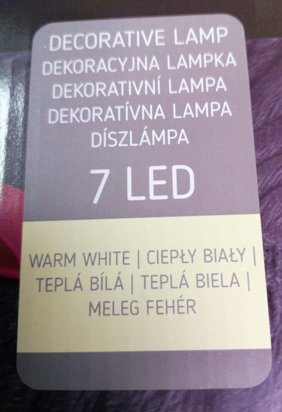 Dekoracja lampka LED flaming róż