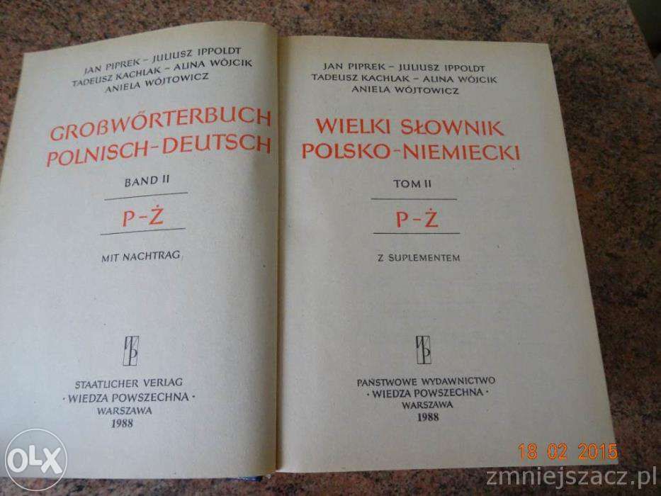 Wielki słownik polsko-niemiecki - t. I i II