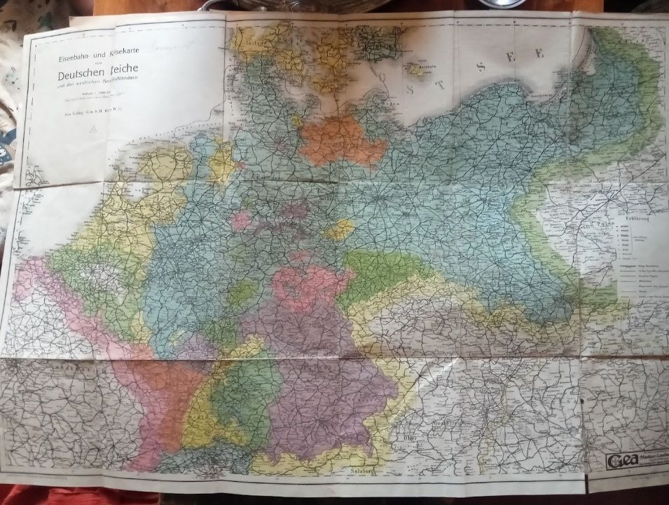 Stara Mapa sztabowa Prusy K.u.K Ost Front Rzesza ter Polski , Oświęcim