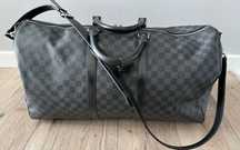 Torba Louis Vuitton Keepall Bandouliere 55.Black Daimer Oryginał