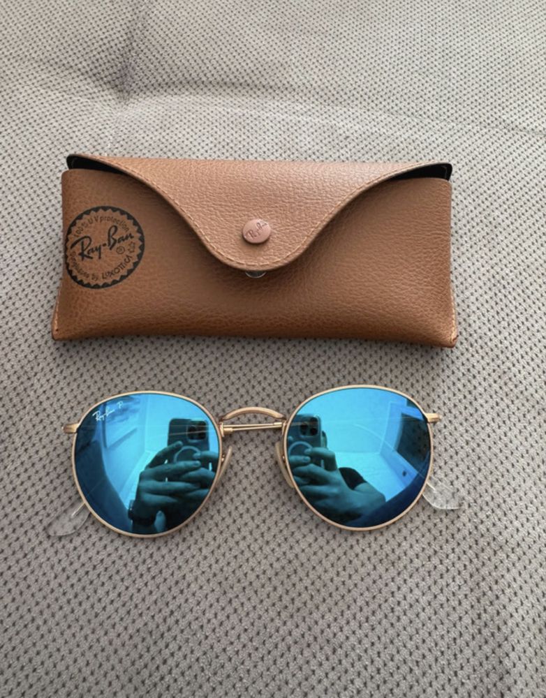 Okulary Ray-Ban RB 3447 Round Metal pilaryzacja plus lustrzanki