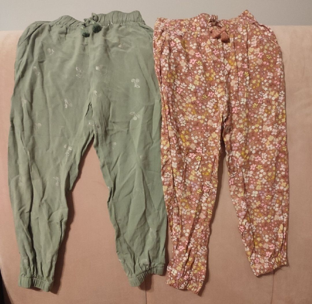 Spodnie materialowe na lato dla dziewczynki H&M  r 104