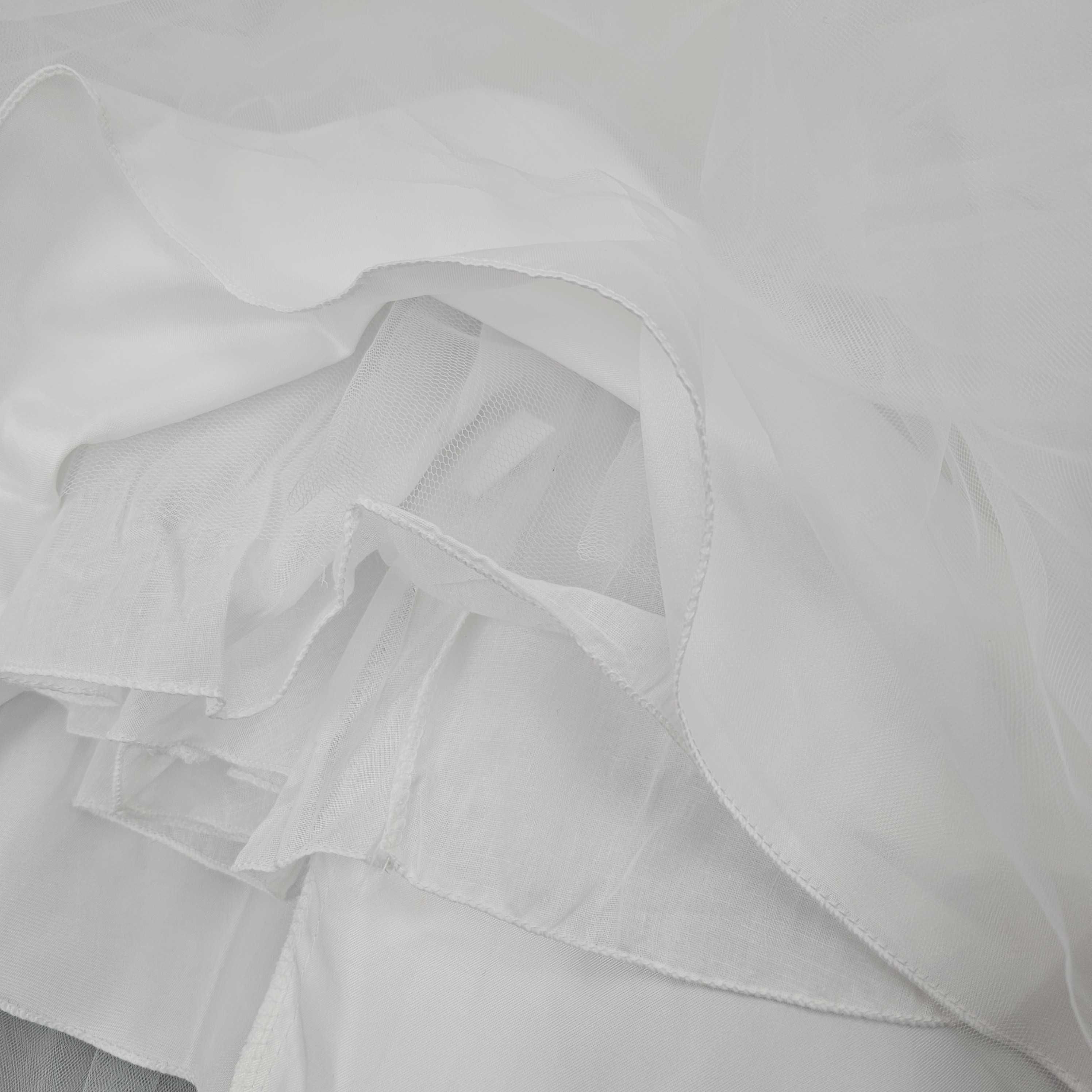 Sukienka rozkloszowana tiulowa biała 122/128