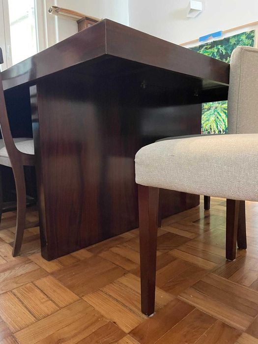 MESA DE JANTAR rectangular em madeira