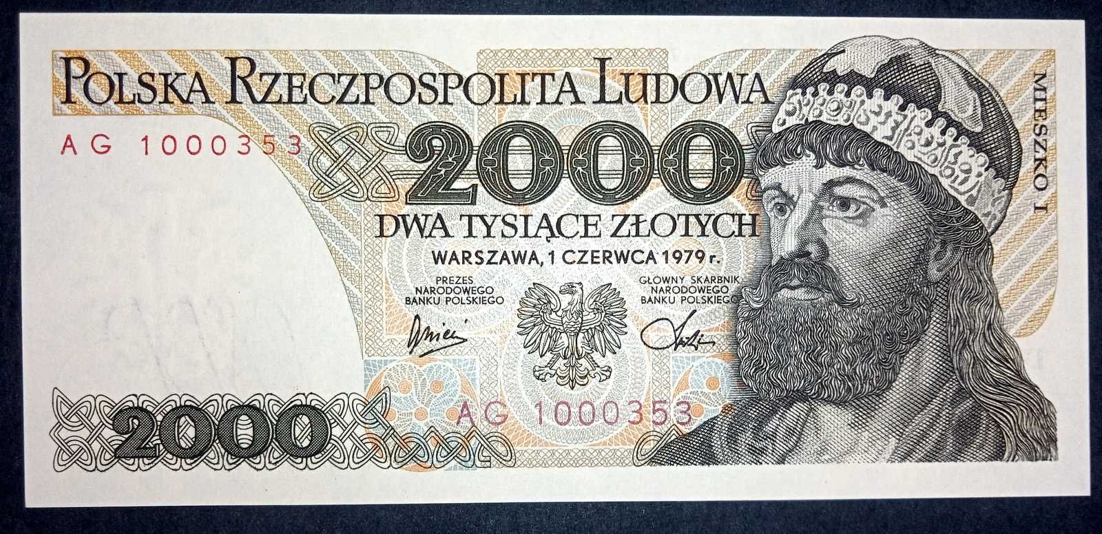 Banknot PRL 2.000 zł 1979 r. UNC