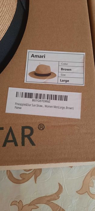 Солом'яна шляпа Amari від бренду Pineapples  Star. Розмір L.