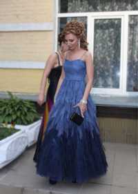 Выпускное платье синего цвета nafnaf (XS-S) вечірня сукня на випуск