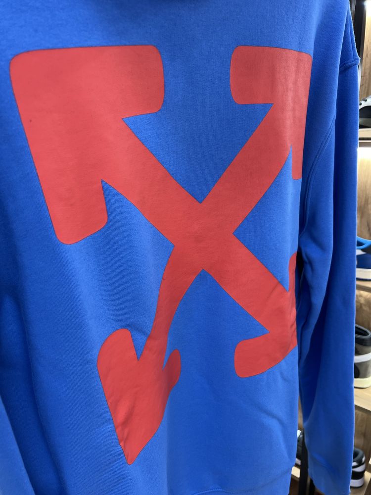 Худі Off-White Arrows Slogan Print Blue