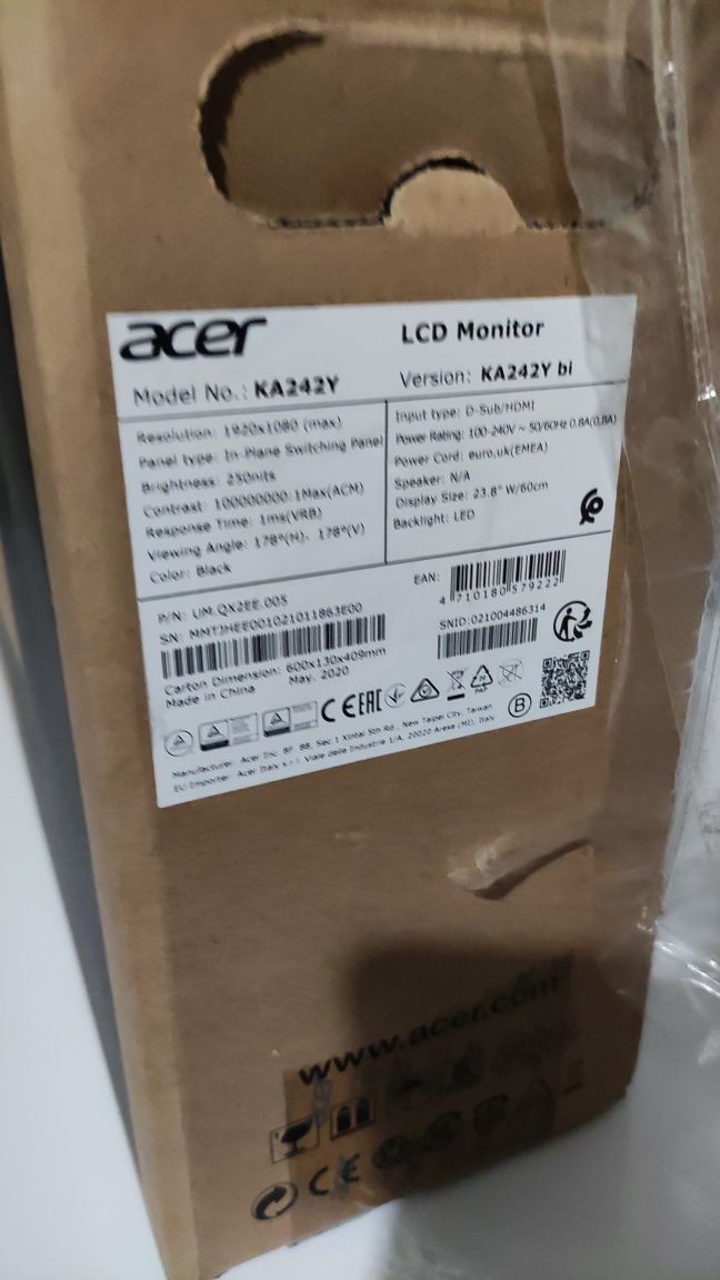 Монитор Acer 23.8" KA242Ybi монітор
