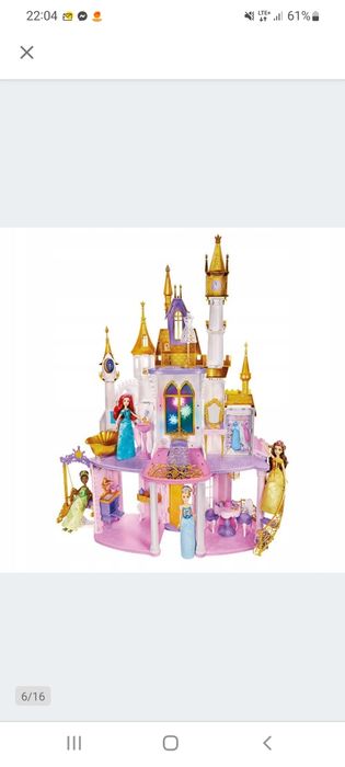 Nowy disney princess domek dla lalek. Magiczny zamek księżniczek 122cm