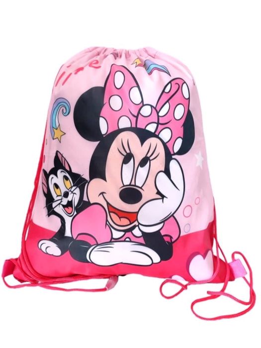 Plecak mały na wycieczki worek bidon piórnik tuba z Myszką Minnie