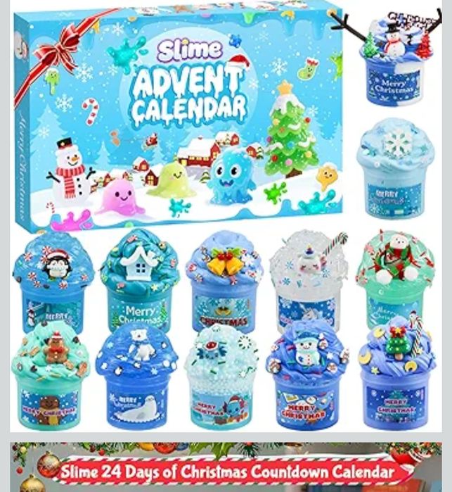 Kalendarz adwentowy slime