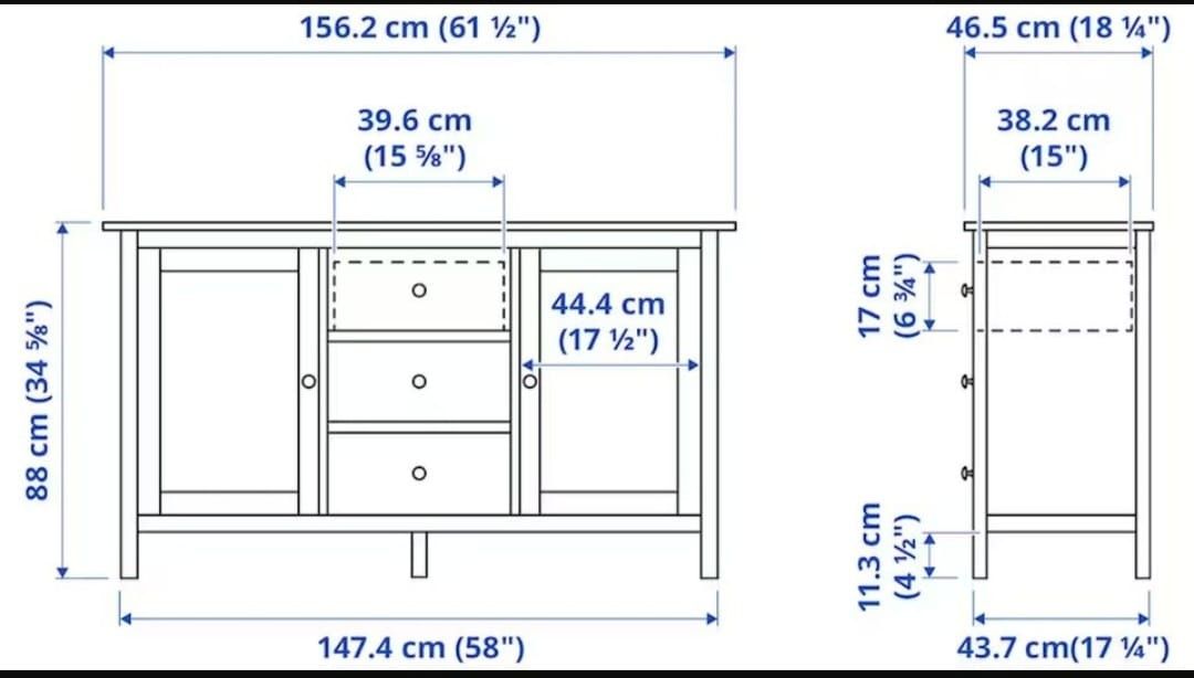 Kredens komoda ikea hemnes