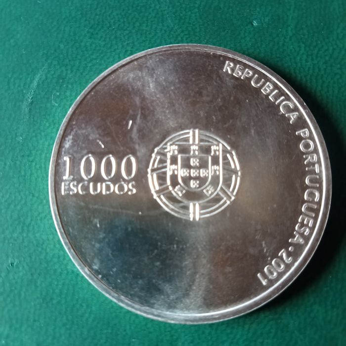 Moeda prata 1000 escudos euro 2004