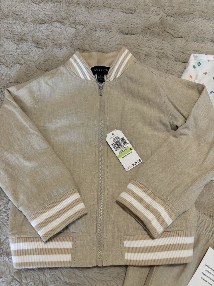 Nautica  костюм бомбер брюки рубашка бабочка 4 года