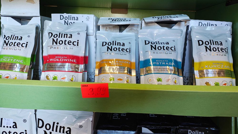 Karma dla psów mokra DOLINA NOTECI Premium saszetka różne smaki