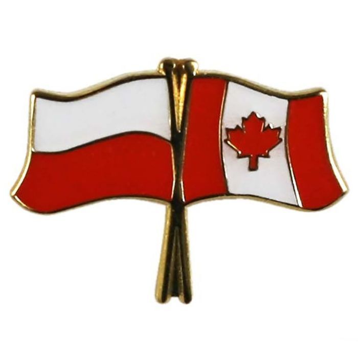 Przypinka pin wpinka flaga Polska-Kanada