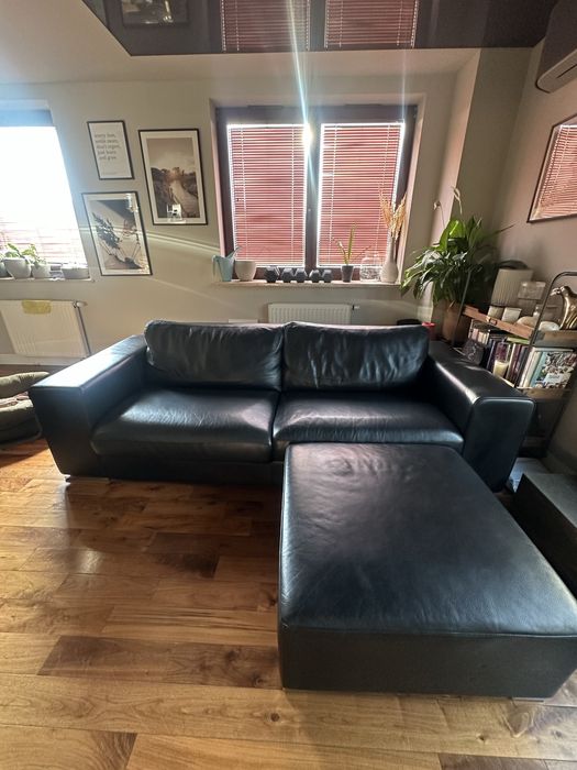 Skórzana kanapa funkcją spania