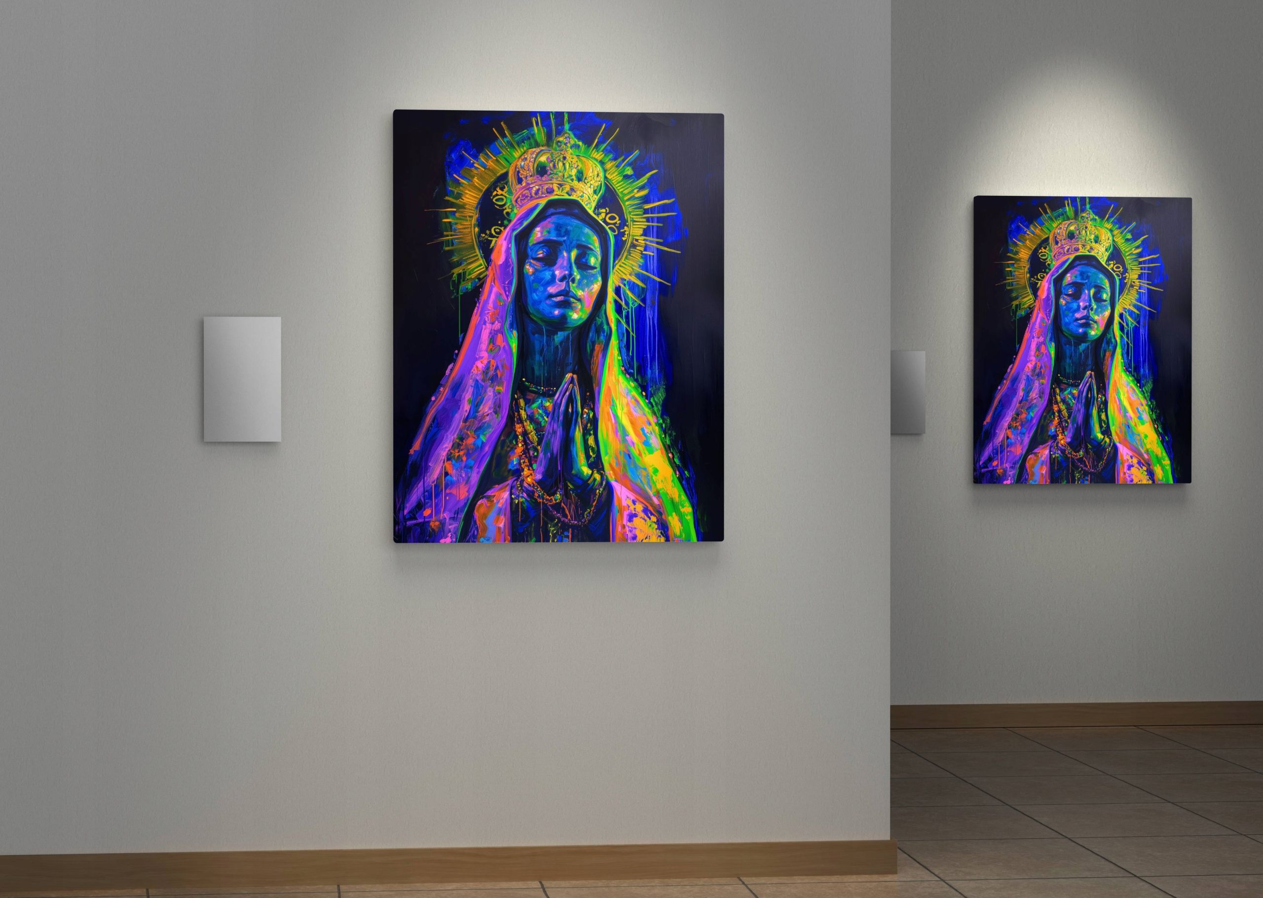 Obraz na płótnie Matka Boska Maryja 90x120 cm - nowoczesny styl