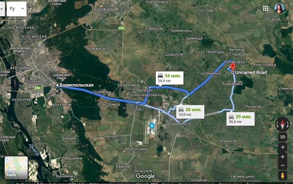 Ділянка Сеньківка Бориспіль-15км 1,6Га 300$ за сотку!