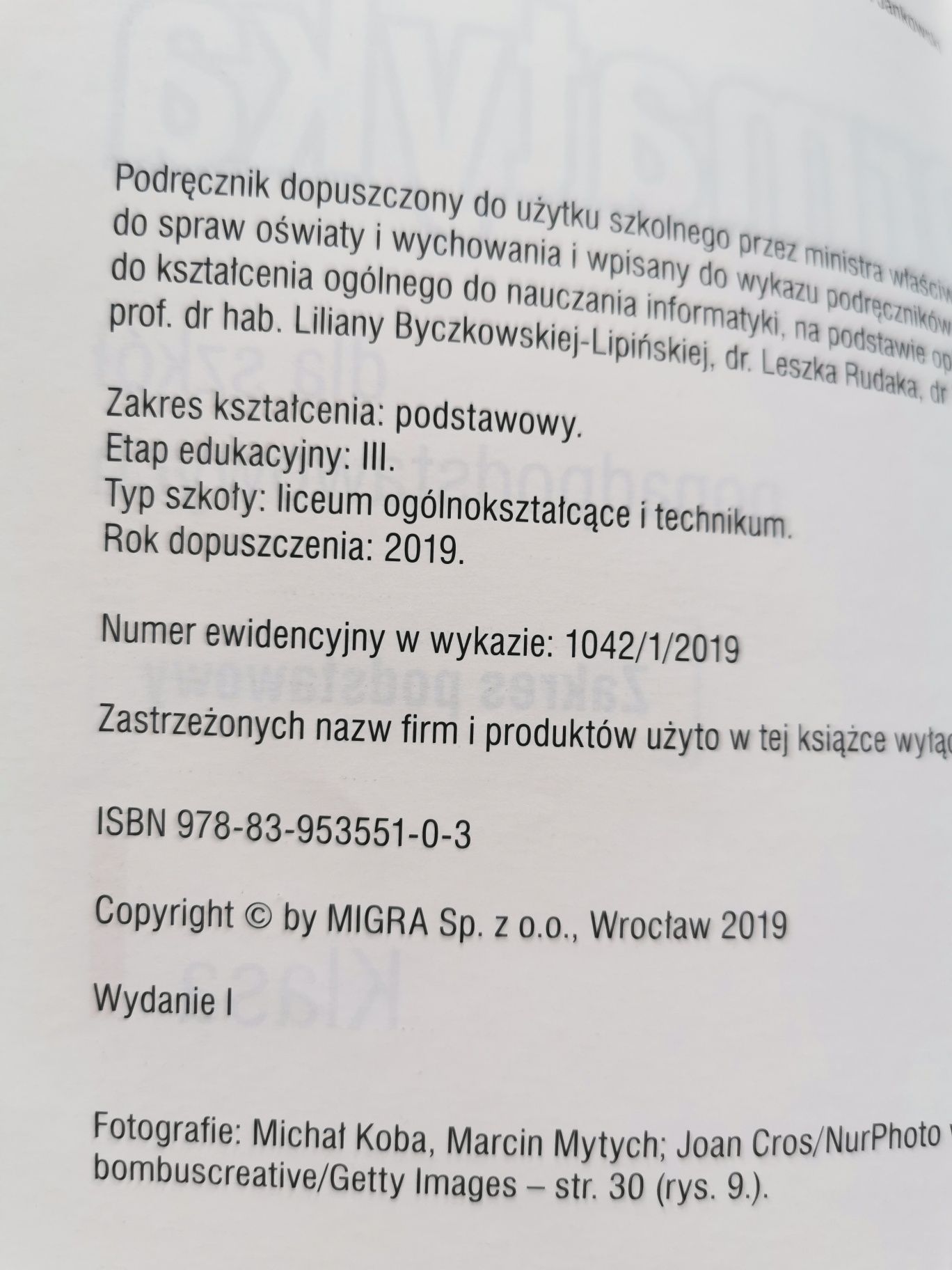 Informatyka klasa 1 teraz bajty MiGra liceum i technikum