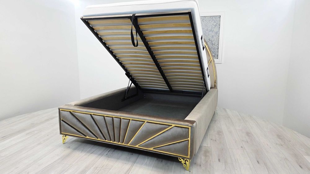 Łóżko Venus Deluxe czarne– elegancja i komfort w stylu glamour