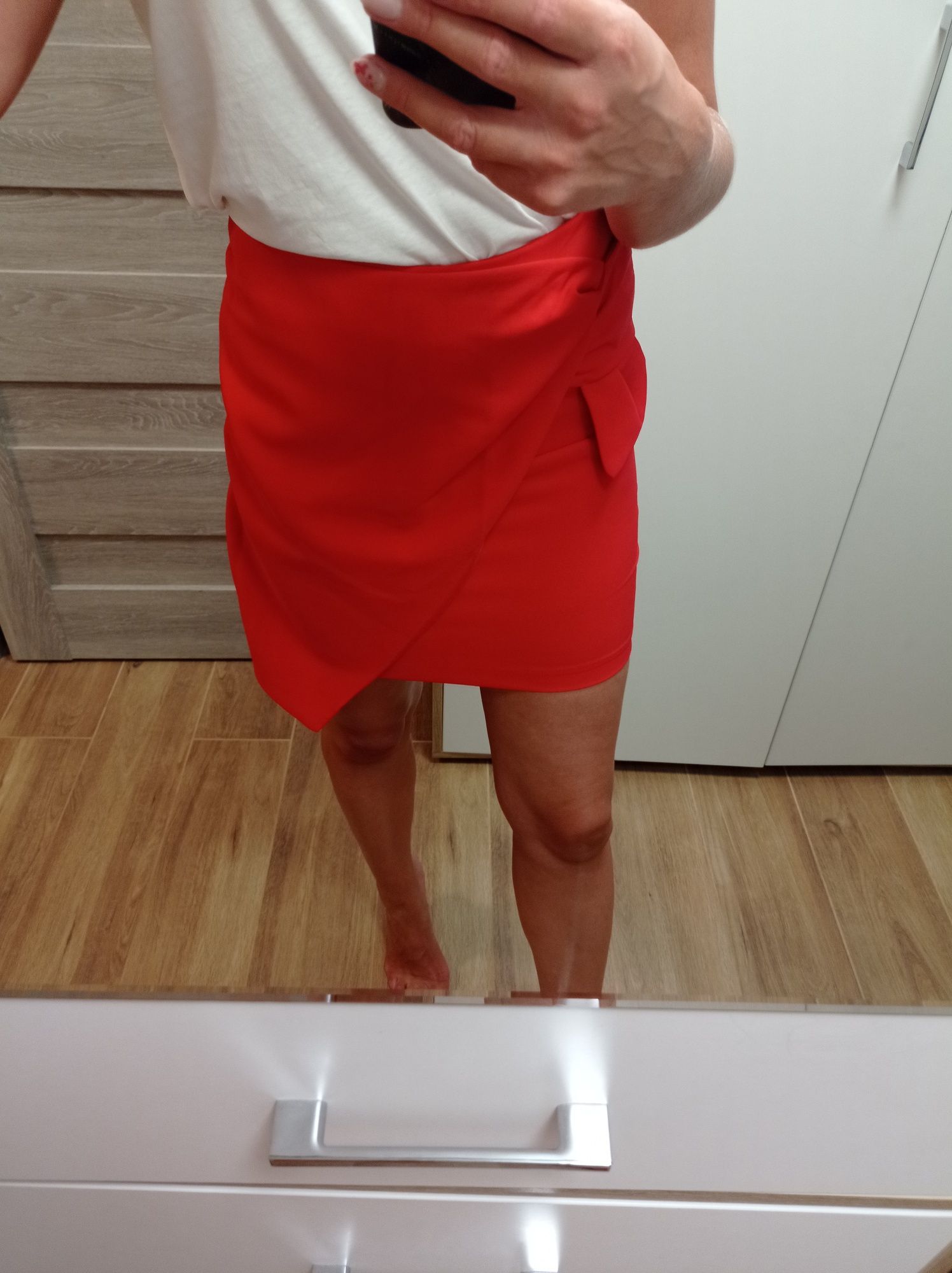 Spódnica elegancka czerwona Orsay