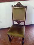 Cadeira Mogno Maciço Estofo Veludo