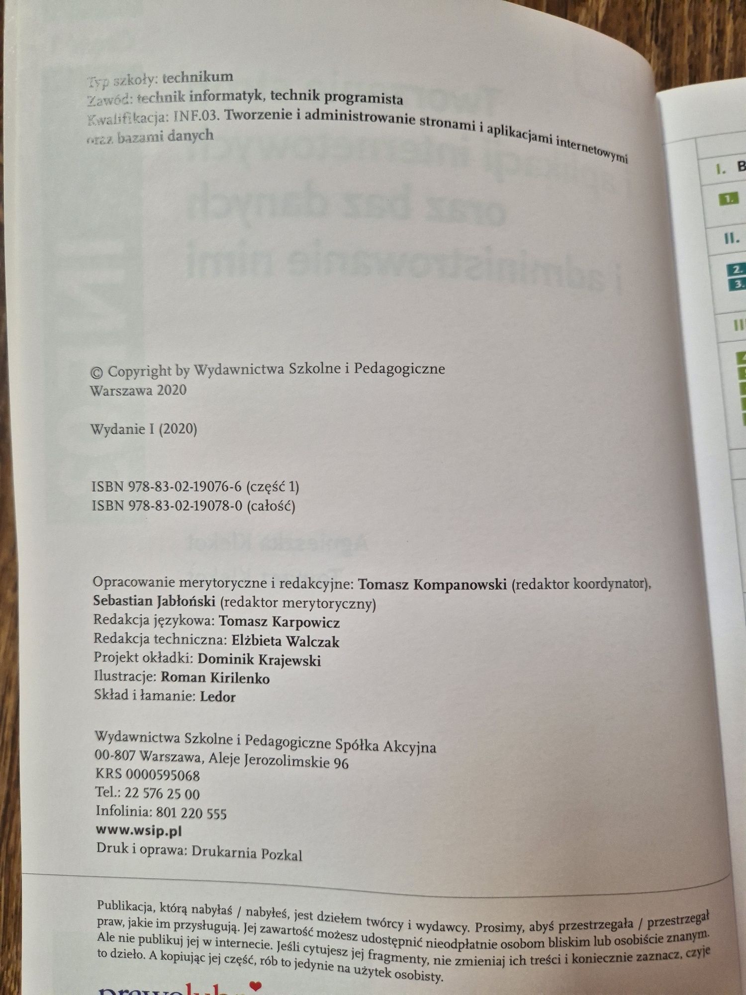 Tworzenie stron I aplikacji internetowych  podręcznik technikum