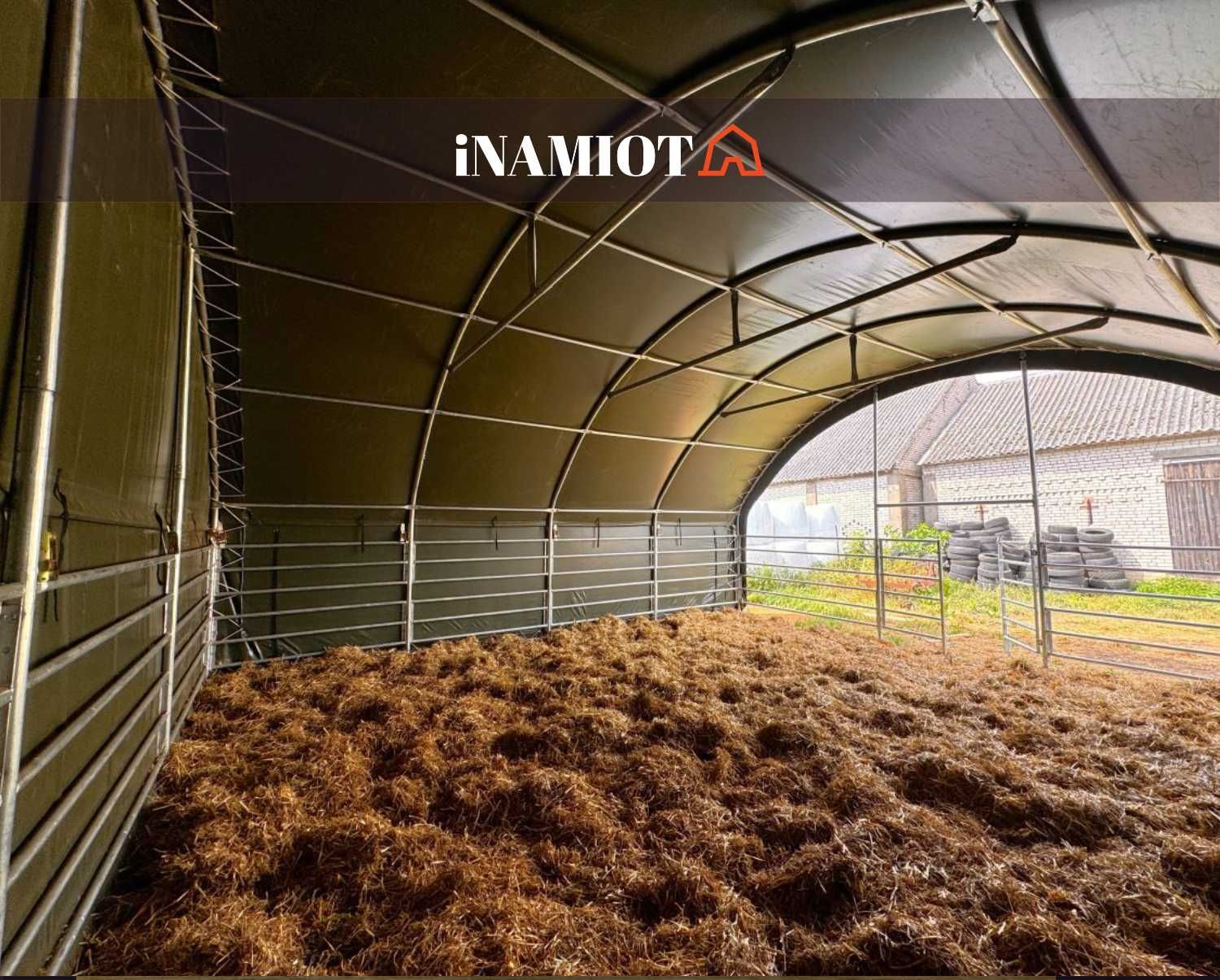 Zagroda Dla Zwierząt Premium 8x8 PVC 900g ocynkowana stal, wiata