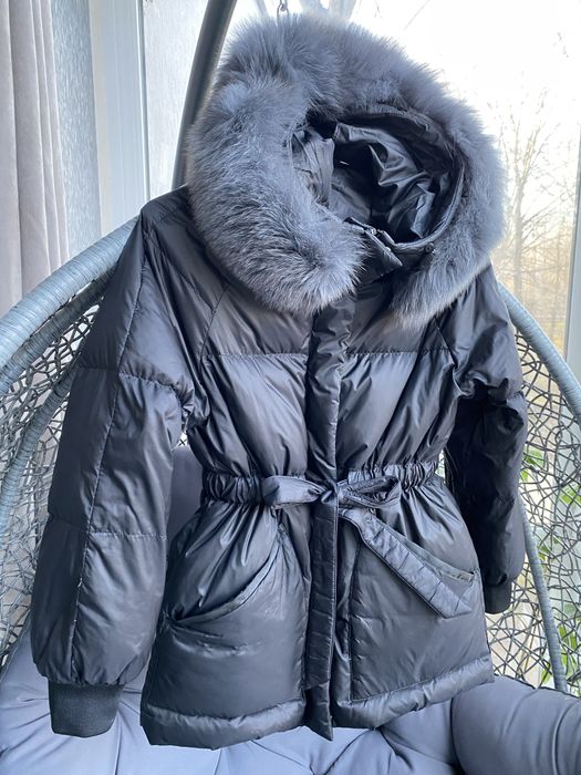 Куртка пуховик з натуральним хутром