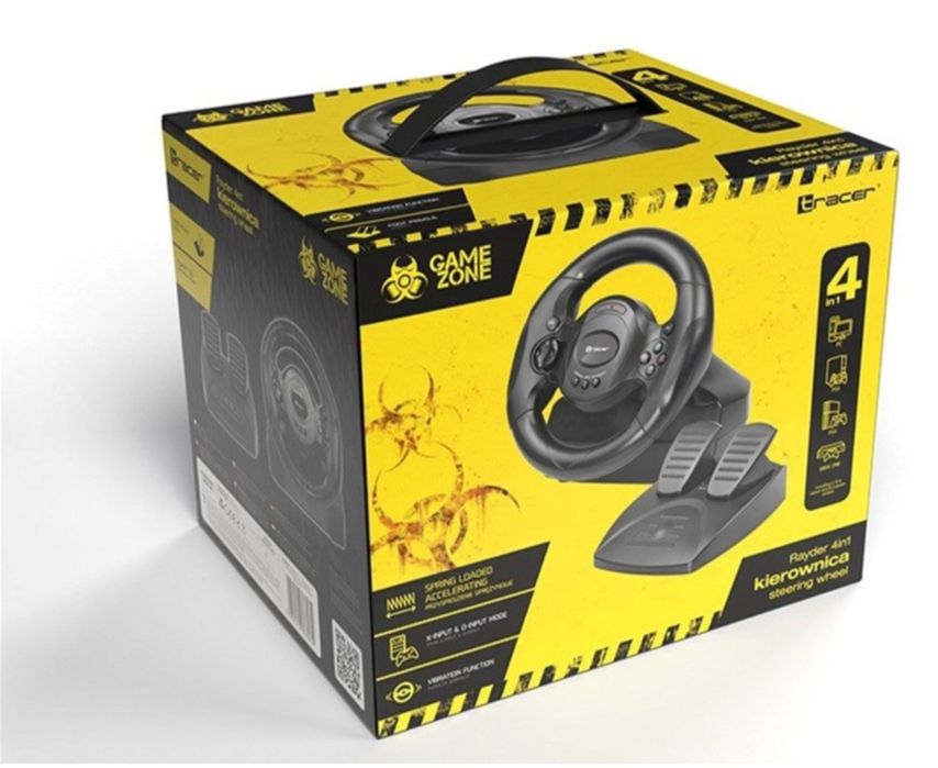 Дротове кермо Tracer Sierra Rayder 4 In 1 PC/PS3/PS4/XONE Black