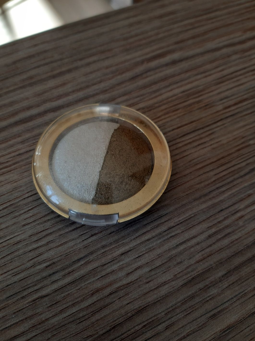 Cień duo złoty biel goldenrose cienie dwa zestaw home kosmetyk do oczu
