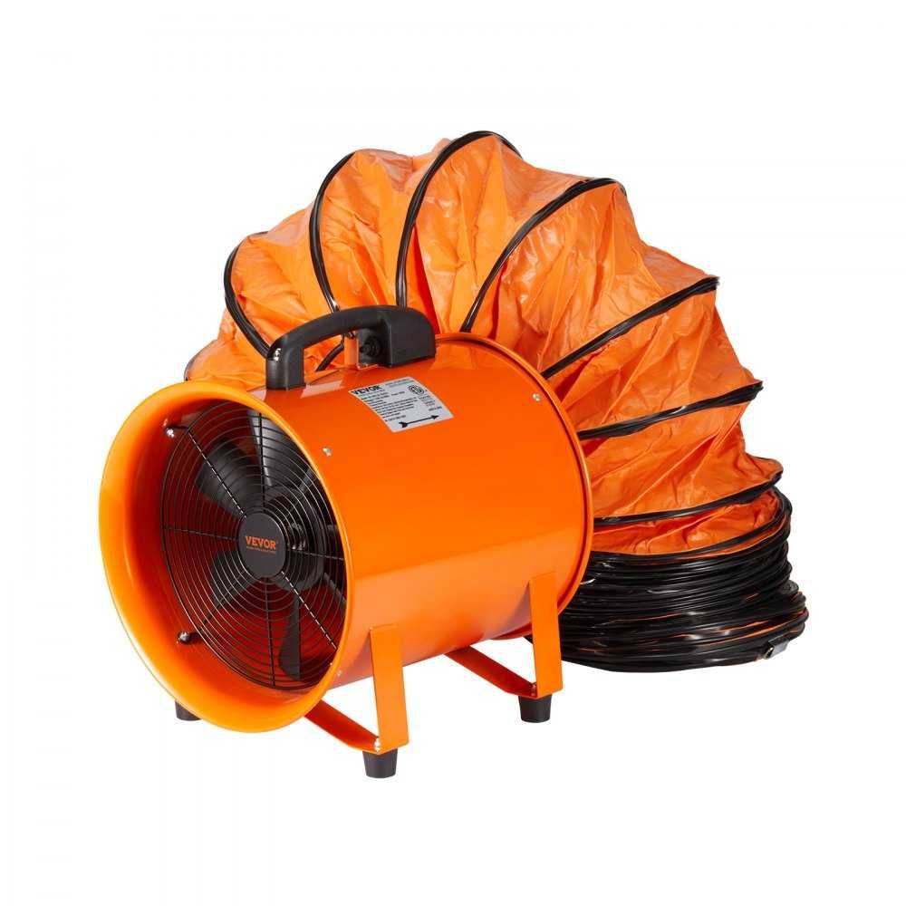 Ventilador Portátil VEVOR, Ø 30cm, Conduta de 10m, 367W 2574CFM