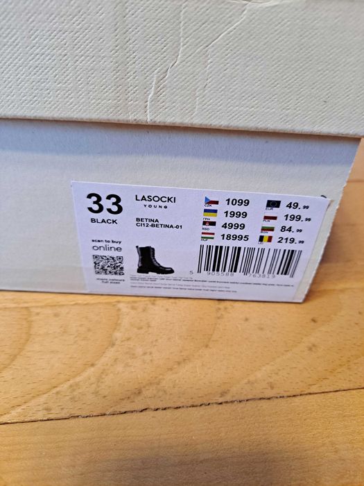 Buty zimowe kozaki Lasocki rozmiar 33