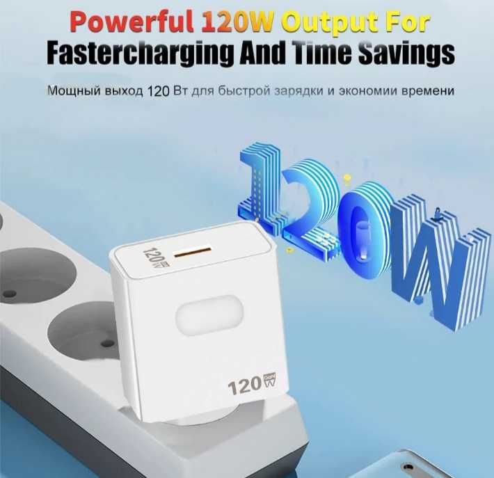 Зарядное устройство 120W GaN Quick charge 3.0