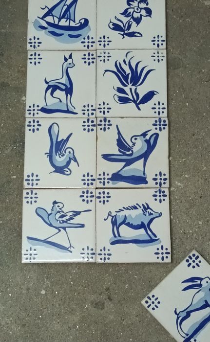 Azulejos de figura avulsa 13x13 cm de 1920 lusitania