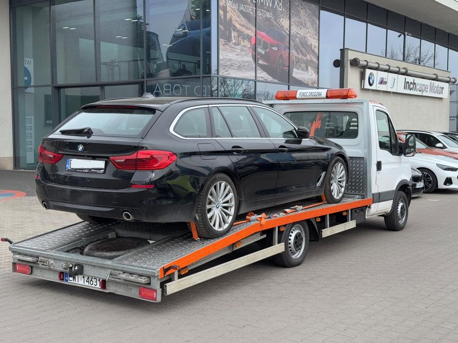 Transport maszyn, ciągników, przyczep, samochodów, laweta