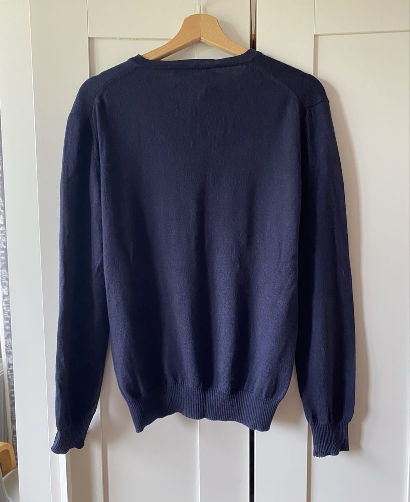 Elegancki męski sweter mięciutki lekki z wełny merino 100%