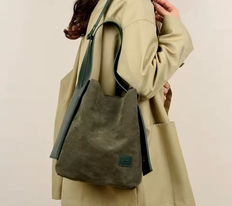 замшева сумка тоут