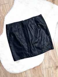 piękna czarna skórzana spódniczka krótka mini skirt sexy hit modna