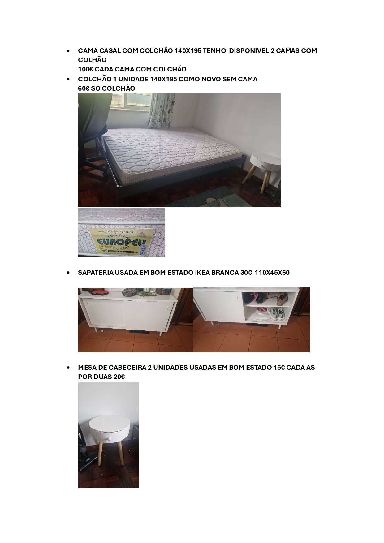 Vendo vários  itens para casa  - motivo mudança