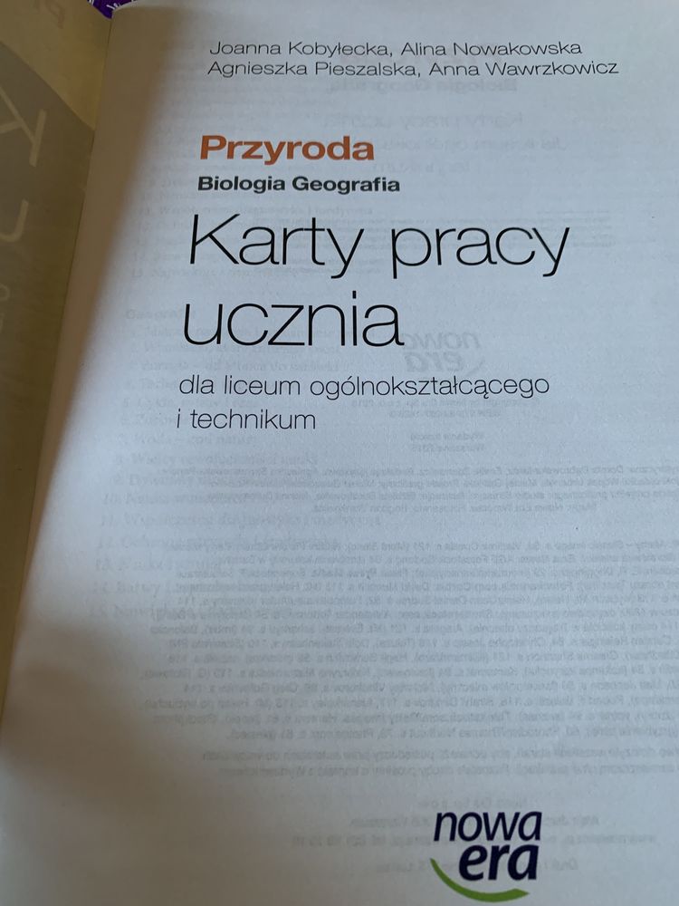 Przyroda karta pracy ucznia