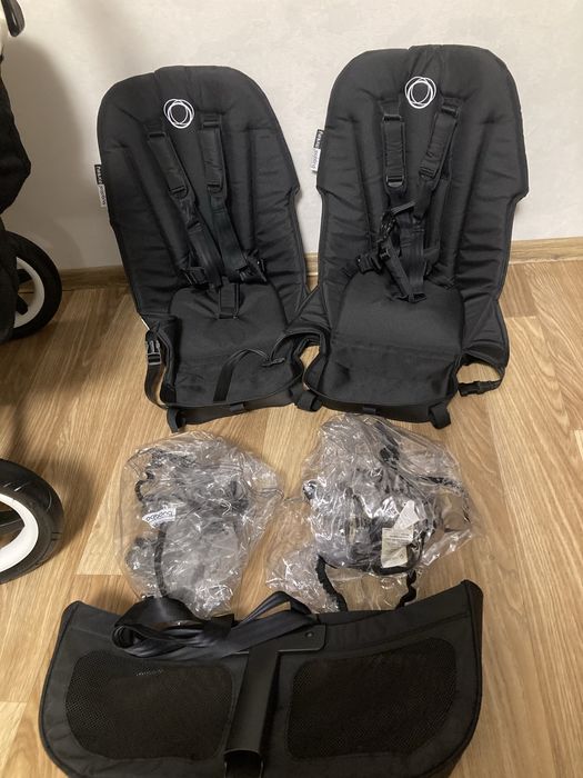 Bugaboo Donkey Black White Коляска для двійні.