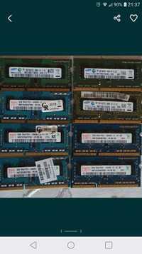 Pamięć ram 2Gb x 8 sztuk ddr3 pc3 laptop samsung hynix 1333MHz 1600MHz