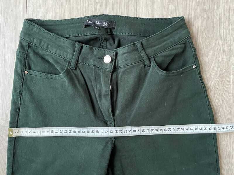 Spodnie rurki skinny ciemnozielone Top Secret 40