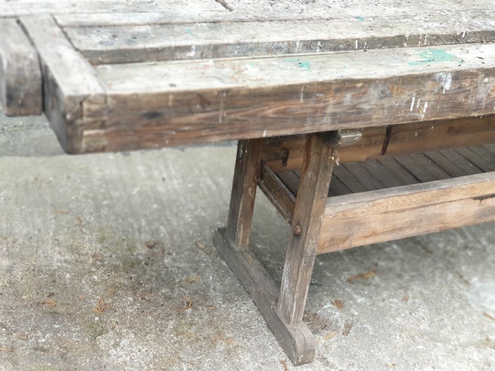 Strugnica Stół przedwojenny vintage bukowy